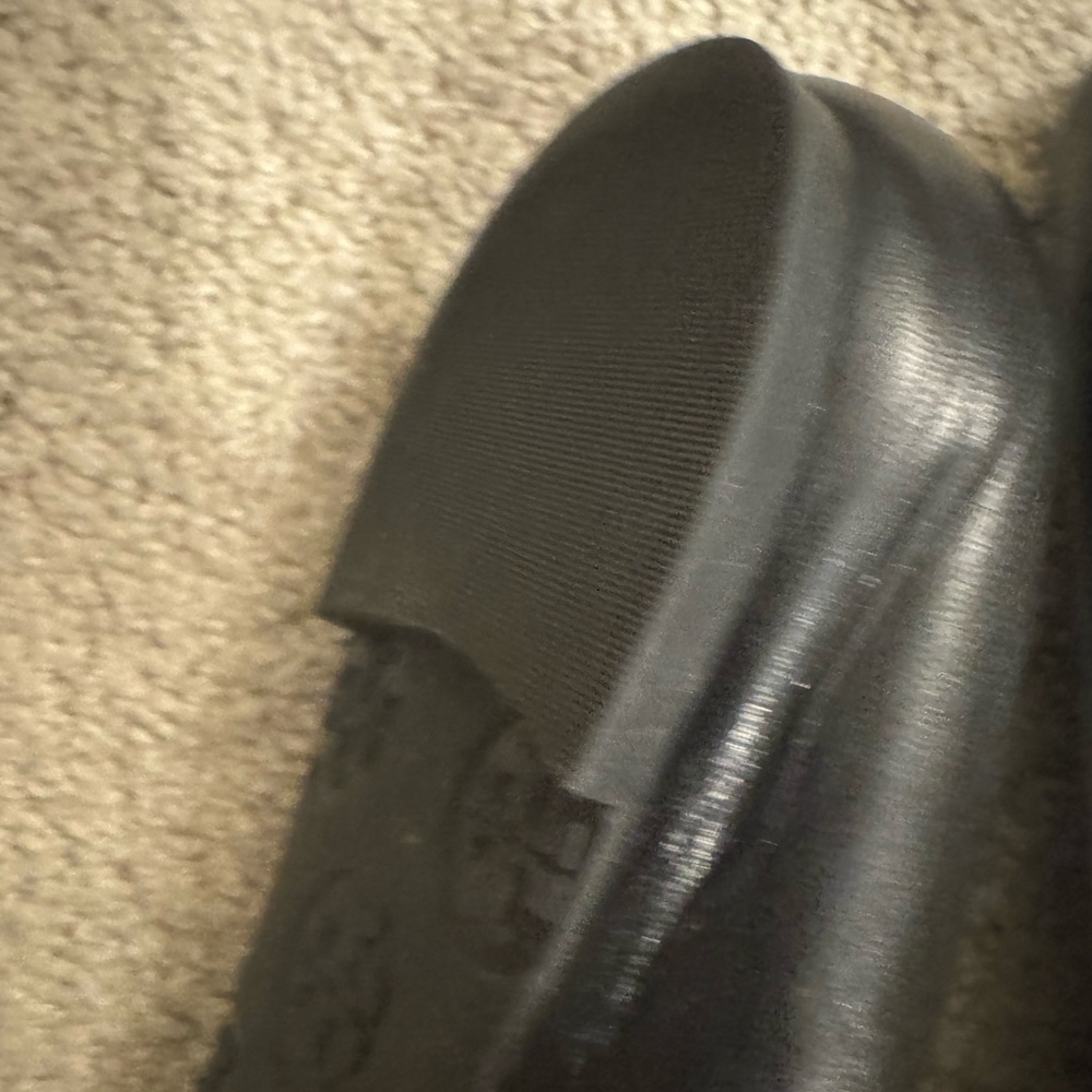 Tory Burch Black Flats with Silver Logo - Picture 6 of 9